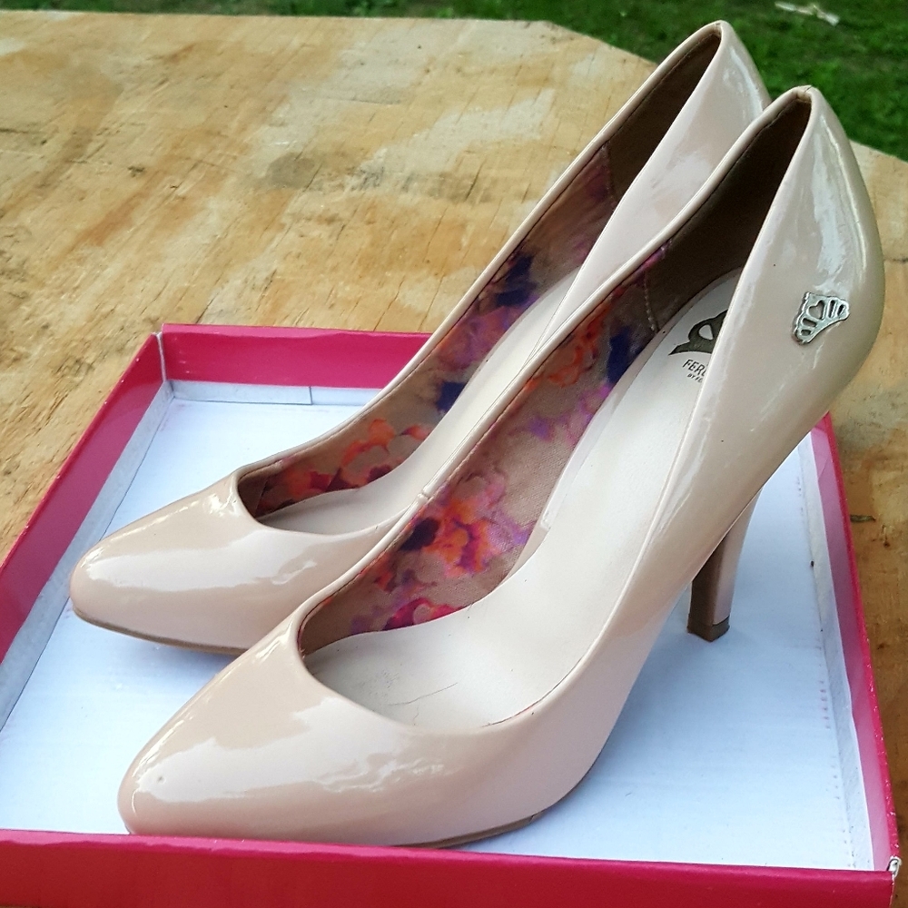 Fergalicious | Nude Patent Leather 4" Heels👠